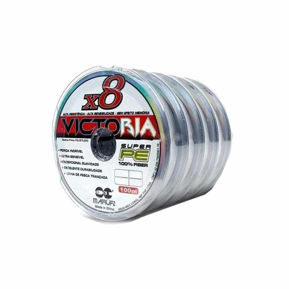 Linha de Pesca Multifilamento Cinza 8 Fios 100m 0.24mm 26lb