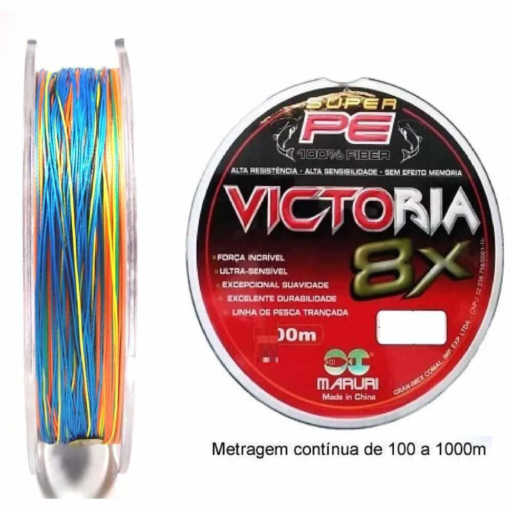 Linha de Pesca Multifilamento 8 Fios 200m Colorida 0.20mm 24lb