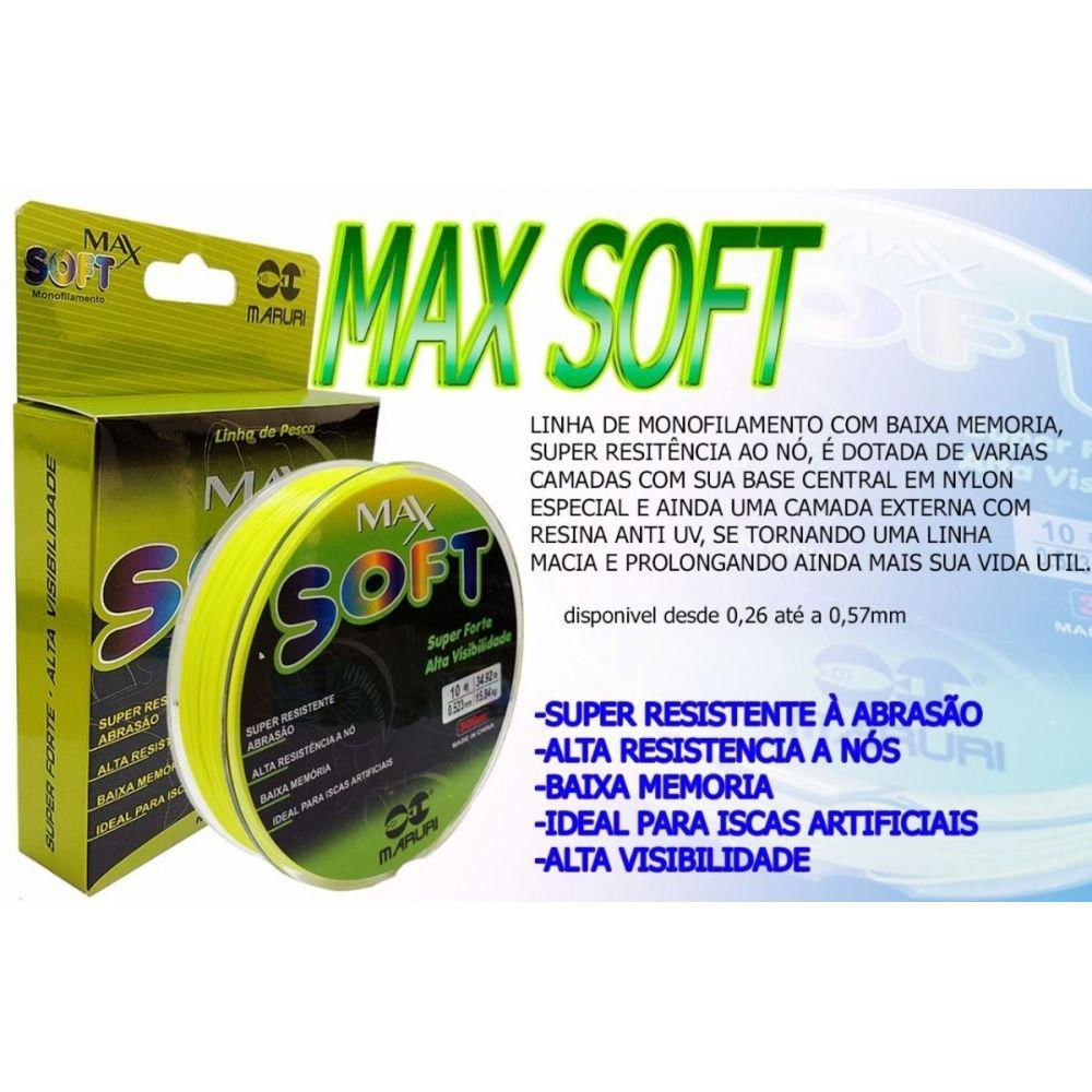 Linha Monofilamento Soft Max Verde 300m 0,57mm 40lbs