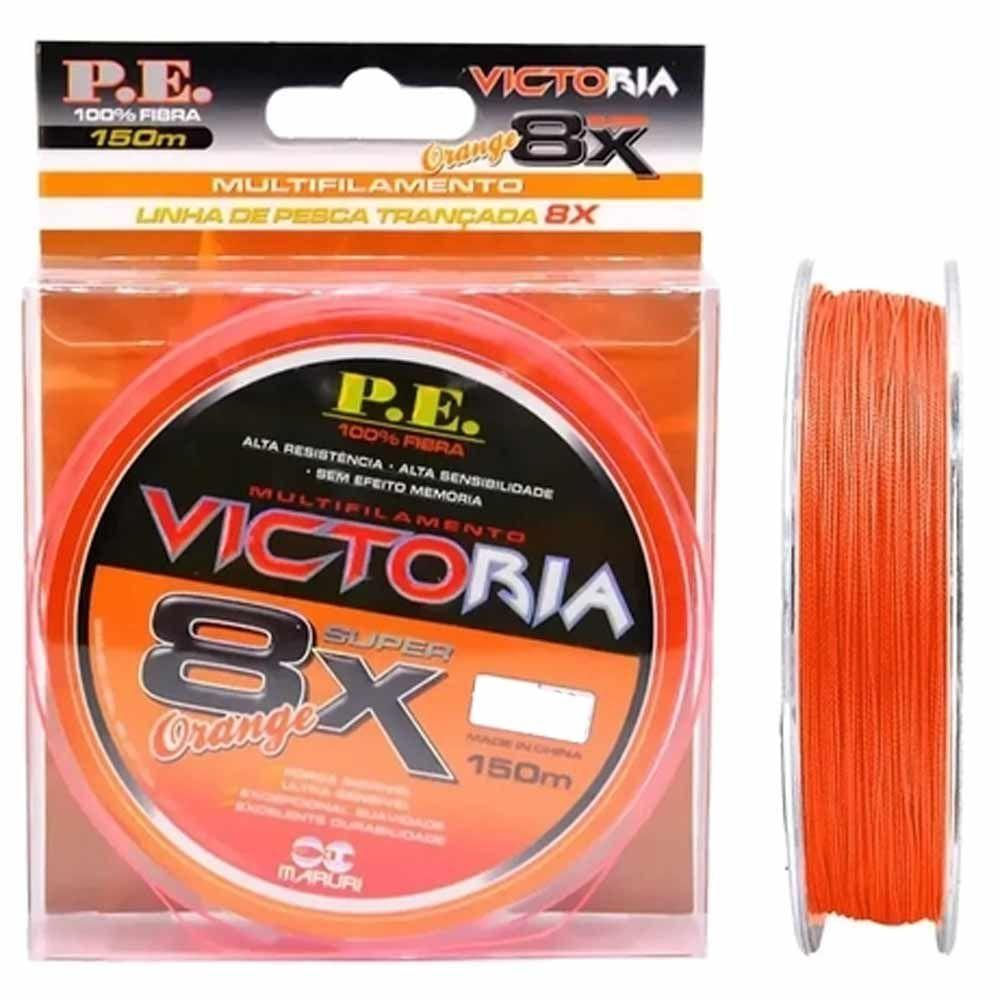 Linha de Pesca Multifilamento 8 Fios 150m Orange 0.52mm 88lbs