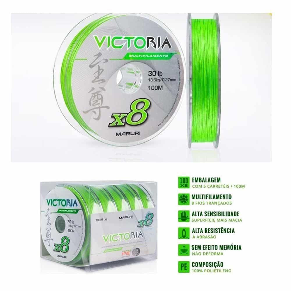 Linha de Pesca Multifilamento 8 Fios 100m Verde Lima 0.20mm 24lb