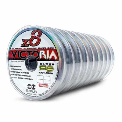 Linha de Pesca Multifilamento Cinza 8 Fios 200m 0.50mm 76lb