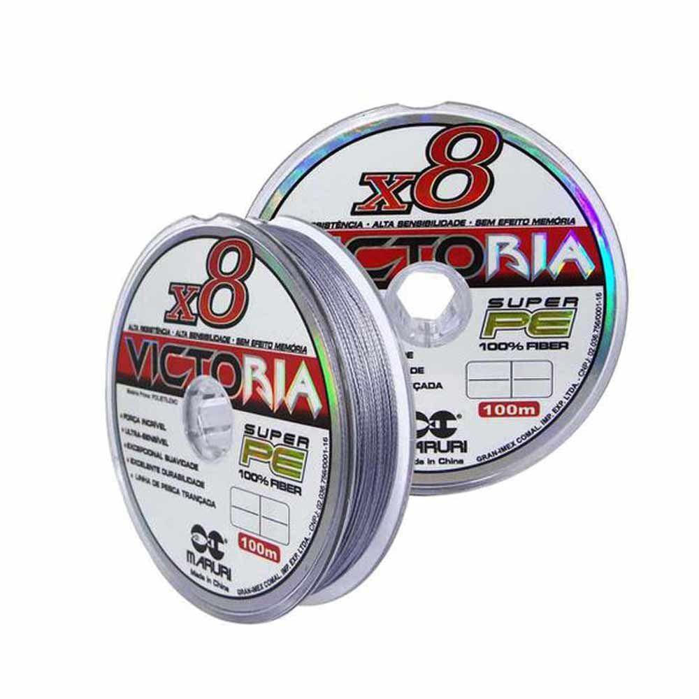 Linha de Pesca Multifilamento Cinza 8 Fios 100m 0.40mm 55lb