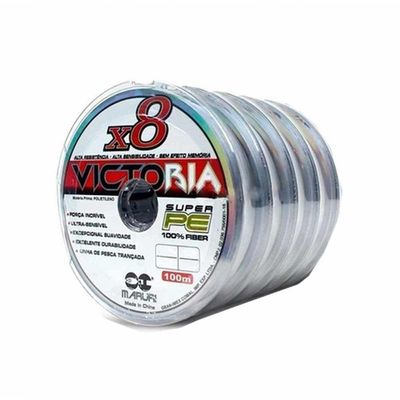 Linha de Pesca Multifilamento Cinza 8 Fios 200m 0.50mm 76lb