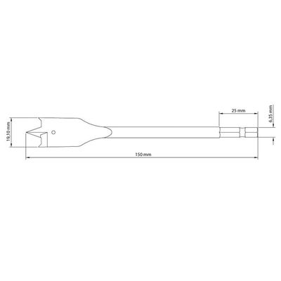 Broca Para Madeira Com Ponta Chata 3/4" 150 Mm Tramontina Em Aço Especial Tramontina