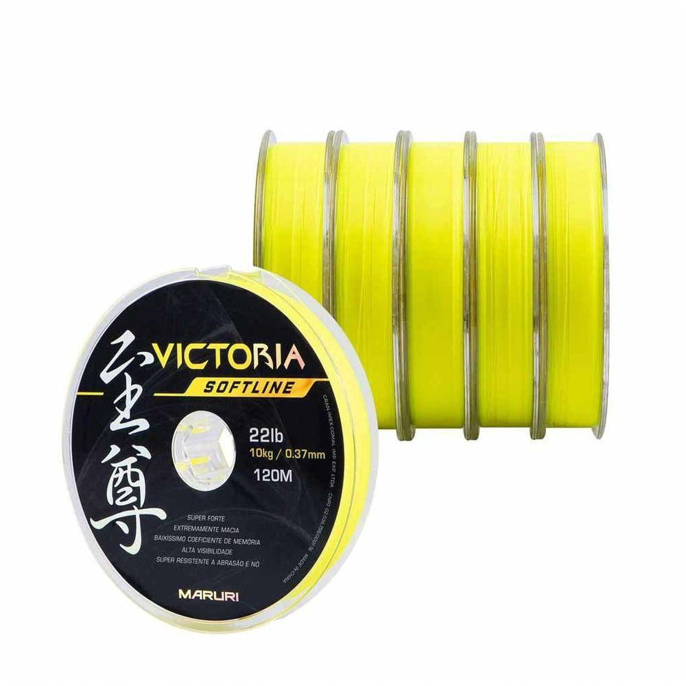 Linha De Pesca Victoria Soft Amarelo 120m 0.30mm 13.9lb