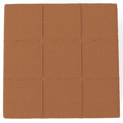 Kit 02 Puffs Decorativo Para Sala De Estar Quadrado Milano 90X90Cm W01 Bouclê Terracota