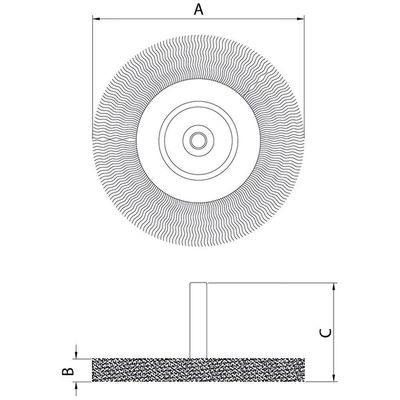 Escova Circular Arame Ondulado Com Haste 2x1/4'' Tramontina Pro Tramontina