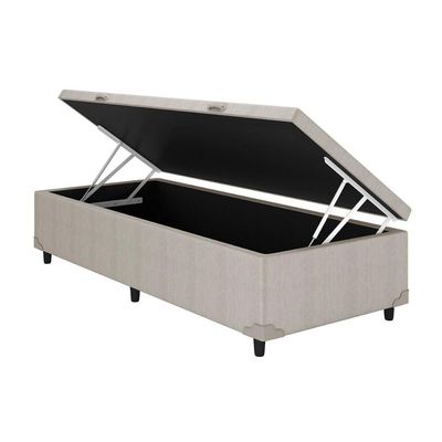 Cama Box Baú Solteiro Universal Courano Clean (88x188x35) - Costa Rica