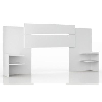 Cabeceira Cama Box Madeirado Solteiro/Casal/Queen Mila Extensível Branco - Panan