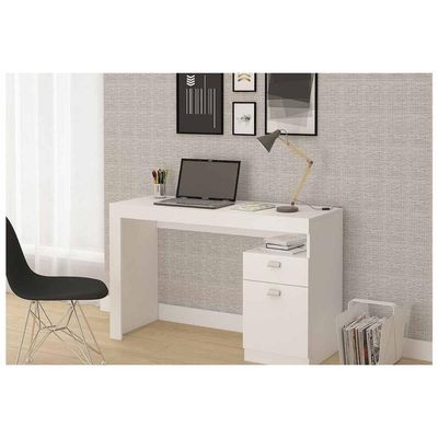 Mesa de Computador Melissa c/ 1 Porta e 1 Gaveta Branco - Permóbili