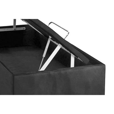 Cama Box Baú Casal Universal Suede Gray (138x188x35) - Ortobom