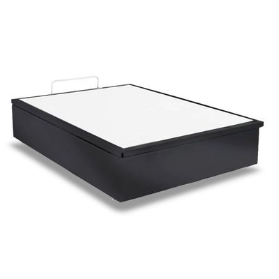 Cama Box Baú Casal Universal Suede Gray (138x188x35) - Ortobom