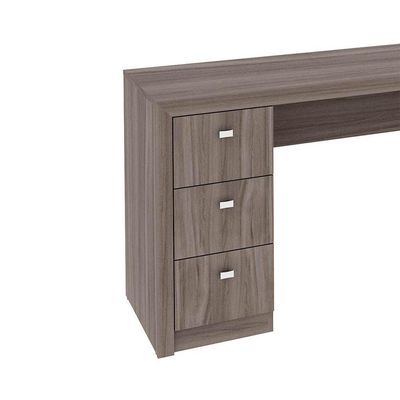 Mesa Computador ME4102 c/ 3 Gavetas Nogal - Tecno Mobili