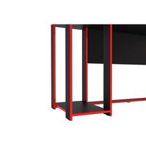 Mesa Computador Gamer Singapura Preto/Vermelho - Politorno
