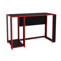 Mesa Computador Gamer Singapura Preto/Vermelho - Politorno