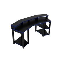 Mesa Computador Gamer ME4167 Preto/Azul - Tecno Mobili