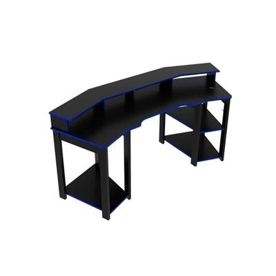 Mesa Computador Gamer ME4167 Preto/Azul - Tecno Mobili