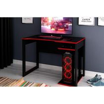 Mesa Computador Gamer ME4161 Preto/Vermelho - Tecno Mobili
