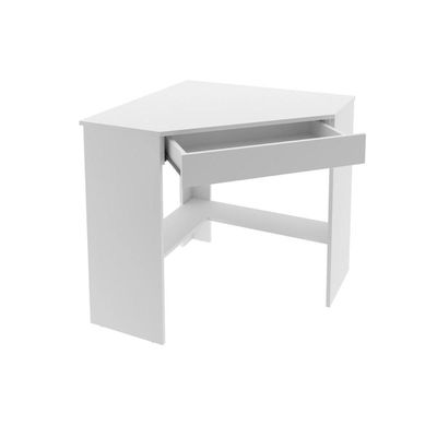 Mesa Canto p/Escritório ME4169 c/ 1 Gaveta Branco - Tecno Mobili