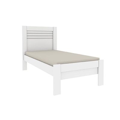 Cama Solteiro Safira Cinamomo/Off White - Tcil Móveis
