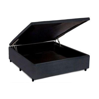 Cama Box Baú Casal Universal Suede Gray (138x188x35) - Costa Rica