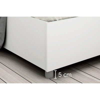 Cama Solteiro Mônaco Branco/Neve - Tcil Móveis