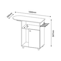 Tábua Passar TP-3010 c/ 2 Portas Branco - Tecno Mobili
