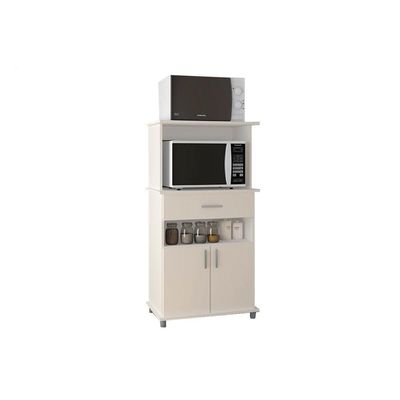 Multiuso de Cozinha Balcão  ASM151 c/ 2 Portas e 1 Gaveta Branco - Movelbento