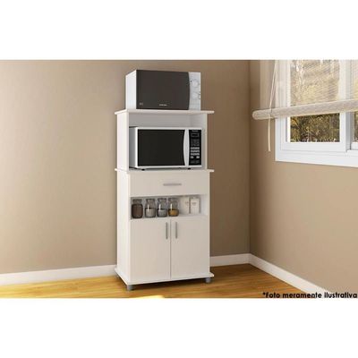 Multiuso de Cozinha Balcão  ASM151 c/ 2 Portas e 1 Gaveta Branco - Movelbento