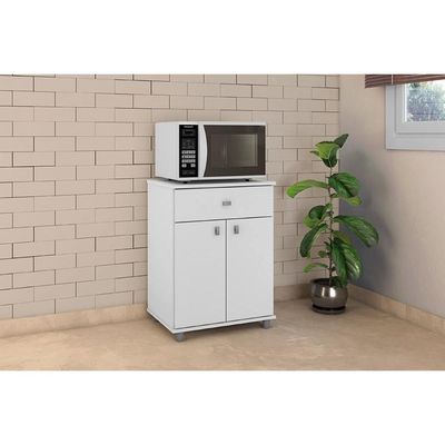 Gabinete Lavanderia Balcão Multiuso ASM168 c/ 2 Portas e 1 Gaveta Branco - Movelbento