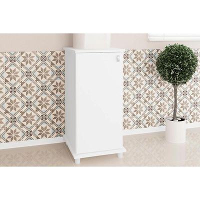 Gabinete Lavanderia Balcão Multiuso ASM152 c/ 1 Porta Branco - Movelbento