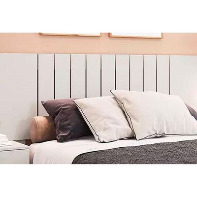 Cabeceira Cama Box Madeirado Casal/Queen Genova extensível c/ 4 Gavetas Branco - Panan