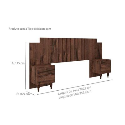 Cabeceira Cama Box Madeirado Casal/Queen Genova extensível c/ 4 Gavetas Branco - Panan