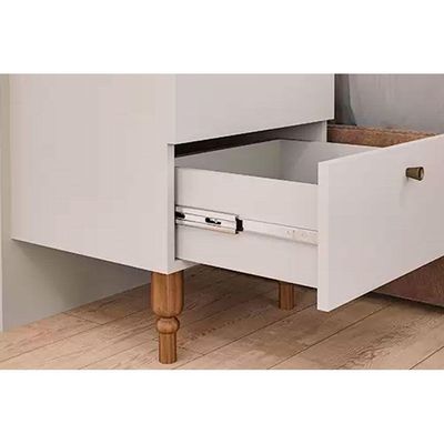 Cabeceira Cama Box Madeirado Casal/Queen Genova extensível c/ 4 Gavetas Branco - Panan