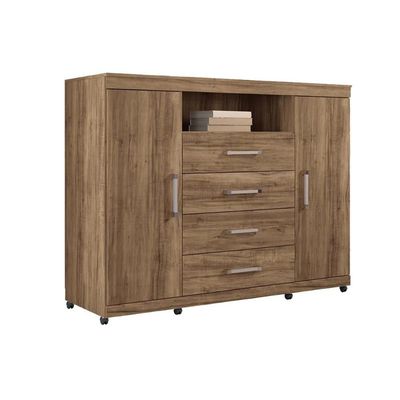 Cômoda de Quarto Master c/ 2 Portas 1 Nicho e 4 Gavetas Atacama - Santos Andirá