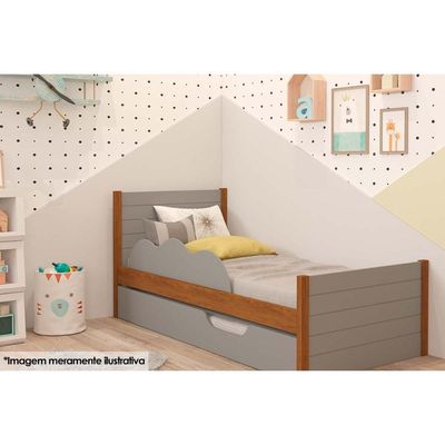 Cama Solteiro Elza c/Auxiliar Branco - Cimol