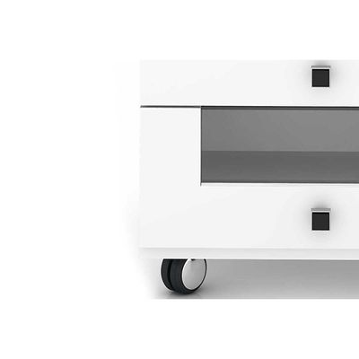Gaveteiro p/ Escritório PE2009 c/ 4 Gavetas e Rodízios Branco - Tecno Mobili