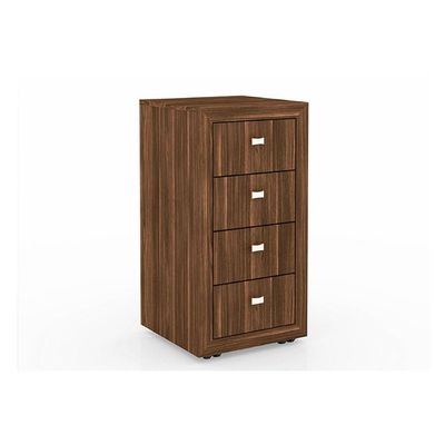 Gaveteiro p/ Escritório ME4133 c/ 4 Gavetas e Rodízios Nogal - Tecno Mobili
