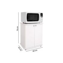 Balcão Lavanderia Multiuso ASM155 c/ 2 Portas Branco - Movelbento