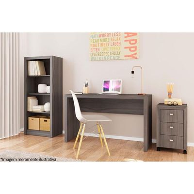 Gaveteiro p/ Escritório ME4108 c/ 3 Gavetas e Rodízios Preto - Tecno Mobili
