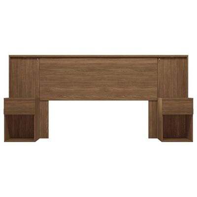 Cabeceira Cama Box Madeirado Bourbon c/ Gavetas Areia/Jatoba - Santos Andirá