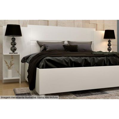 Cabeceira Cama Box Madeirado Arizona Branco/Neve - Tcil Móveis