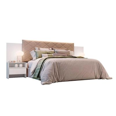 Cabeceira Cama Box Madeirado Casal Everest Plus c/ 2 Gavetas Freijo Cumaru - Novo Horizonte