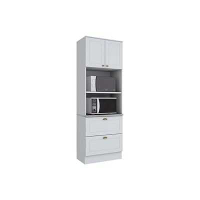 Módulo Cozinha Henn Americana Paneleiro 2 Portas e 2 Gavetas (2 Fornos) 71,5cm Branco