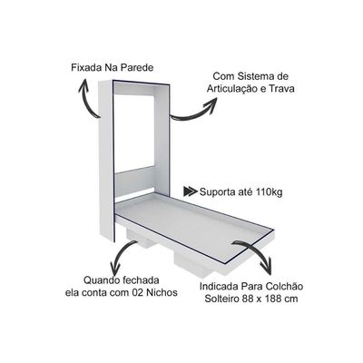 Cama Multifuncional Juvenil CM8015 Articulada Amêndoa - Tecno Mobili