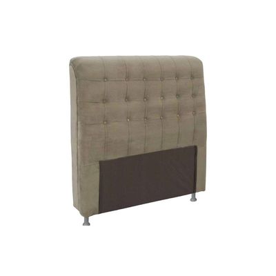 Cabeceira Cama Box Estofada Solteiro Solteiro Dama Plus Suede Marrom - Simbal