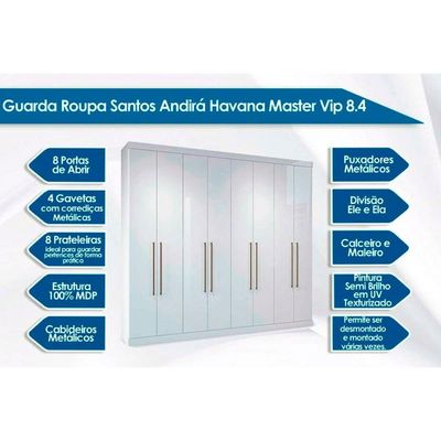 Cama Box Conjugado Casal Union Ortobom + Guarda Roupa Master Vip 8.4 Atacama