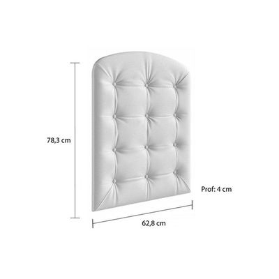 Multiuso de Quarto Bebê Kit Capitonê Courano p/ Berço Elô Branco - Peroba