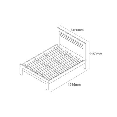 Cama de Casal Safira Cinamomo/Off White - Tcil Móveis